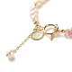 Bracelet en perles de quartz fraise naturelle BJEW-TA00032-03-5