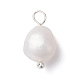 3 breloques en forme de pomme de terre en perles naturelles de 3 couleurs. PALLOY-JF02199-3