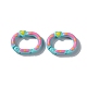Spray Painted Alloy Spring Gate Rings PALLOY-F293-04-2