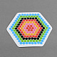 Hexagonales abalorios hama beads diy plantillas de cartón DIY-S002-14A-1