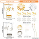 FINGERINSPIRE 2 Sets Rotary Candle Holder Snowflake & Carousel Candleholder Sliver & Gold Spinning Metal Tea Lights Candle Holder Romantic Metal Small Gift for Wedding Party Festival Home Decor DJEW-FG0001-31-2