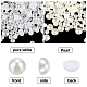 2 Colors ABS Plastic Imitation Pearl Cabochons & No Hole Beads MRMJ-PH0001-47-4