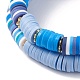 Ensemble de bracelets extensibles en perles heishi en argile polymère faits à la main BJEW-JB07258-5