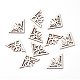 Wood Cabochons, Laser Cut Wood Shapes, Triangle, Antique White, 24x38x2.5mm