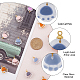 SUPERFINDINGS 30Pcs 6 Colors Clear Glass Pendant Charms Colorful Cat Paw Dangle Beads Cute Cartoon Shiny Small Paw Pendants with Golden Alloy Loops for DIY Jewelry Making Hole 1.6mm FIND-FH0006-67-4