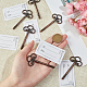 CHGCRAFT 40Pcs Skeleton Key Bottle Opener Place Card Holders Multi Function Vintage Including 20Pcs Paper Card 70x40x0.1mm for Weddings Table Name Cards DJEW-WH0037-73-3