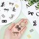 GORGECRAFT 16 Sets 4 Styles Removable Shoe Buckles Metal Bowknot Purse Decoration Clasp Black White Zinc Alloy Buckle Clips with Gasket for Shoes Bags Clothing Wedding Sewing Crafts Accessories FIND-GF0004-48-3