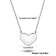 Día de San Valentín 925 collares con colgante en forma de corazón de plata de ley para mujer LE7132-2-2