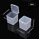 SUPERFINDINGS 8 Pack Plastic Beads Storage Containers Boxes with Lids 6.5x6.7x7.3cm Small Sqaure Plastic Organizer Storage Cases for Beads Jewelry Office Craft CON-WH0074-57-2