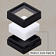 BENECREAT 36 Pcs Black Gemstone Display Box Plastic Transparent Bare Stone Box Black Square Jewelry Box 1.16x1.16x0.65 Suitable for Gemstone OBOX-WH0004-05A-4