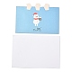 クリスマスのテーマのグリーティングカード  白い空白の封筒で  クリスマスギフトカード  ミックスカラー  混合模様  100x140x0.3mm DIY-M022-01-3