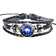 12 Constellation Leather Cord Bracelets BJEW-P240-E03-1