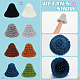 FINGERINSPIRE 24Pcs 8 Colors Mini Handmade Crochet Hat Set Woven Hat Decoration Crochet Wool Hats for Miniature Work Christmas Ornaments Jewelry Making Hair Accessories Phone Case DIY Craft Supplies AJEW-FG0003-34A-3