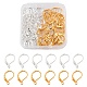 100Pcs 2 Colors Brass Leverback Earring Findings KK-YW0001-67-1