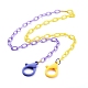 Personalized Two Tone ABS Plastic Cable Chain Necklaces NJEW-JN02825-04-1