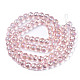 Chapelets de perles en verre transparent électrolytique EGLA-Q125-004-2