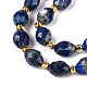 Natürlicher Lapislazuli Perlenstränge&nbsp;G-N342-53-8x6-10-4