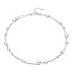 Trendy 925 Sterling Silver Two Tiered Necklaces NJEW-BB34172-1