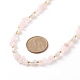 Collier de perles de quartz rose naturel et de perles NJEW-JN04008-01-6
