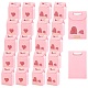 Nbeads 20Pcs 2 Style Rectangle Paper Bags with Handle and Clear Heart Shape Display Window CON-NB0001-90-1