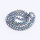Chapelets de perles en verre électroplaqué X-EGLA-Q079-02-2