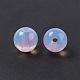 Perles de verre peintes à la cuisson transparente GLAA-P029-06-3