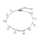 304 Stainless Steel Scalloped Bar Link Chain Bracelets BJEW-JB05469-1
