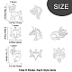 SUNNYCLUE 1 Box 16PCS 8 Style Animal Pendant Stainless Steel Animal Charm Collection Unicorn Wolf Fox Line Shape Pendants for DIY Crafting Supplies Necklace Bracelet Earring STAS-SC0002-82P-2