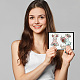 Globleland 1 Stück benutzerdefinierte transparente PVC-Stempel mit Blumen und Mädchen DIY-GL0004-76-5