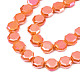 Chapelets de perles en verre opaque de couleur unie EGLA-N002-27-B02-3