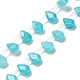 Brins de perles d'amazonite naturelles teintes&nbsp;G-Q167-A11-02-1