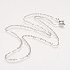 Brass Cable Chain Necklaces SW028-01P-NF-1