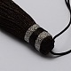 Décorations de gros pendentif pompon en nylon HJEW-L010-13-2