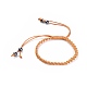 Adjustable Waxed Polyester Braided Cord Bracelets BJEW-JB04340-2