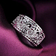 Винтаж элегантный стиль моды латунные полые металлические кольца RJEW-EE0002-006P-G-3
