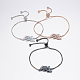 Bracelets bolo extensibles en laiton avec zircon cubique de micro pavé BJEW-F302-05-1