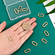 CHGCRAFT 10Pcs 14K Gold Filled Oval Clasp Spring Claps Connector Brass Spring Gate Rings for DIY Jewelry Finding Necklace Bracelet FIND-WH0127-90G-4