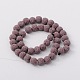(vente de stock pour les fêtes) brins de perles de lave synthétiques rondes G-N0116-10mm-16-2