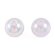 Rainbow Iridescent Plating Acrylic Beads OACR-N010-073A-4