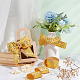 エスニック刺繡ポリエステルフラットリボン  ジャカードリボン  花柄  ゴールド  1-1/4インチ（33mm）  約7.66ヤード（7m）/バンドル OCOR-WH0060-37A-5