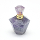 Colgantes de botella de perfume que se pueden abrir con fluorita natural facetada G-E556-17A-2