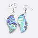 Abalone Shell/Paua Shell Dangle Earrings EJEW-F147-E06-1