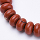 Pulseras del estiramiento de jaspe rojo de abalorios naturales BJEW-S127-11-2