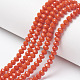 Chapelets de perles en verre opaque de couleur unie EGLA-A034-P8mm-D03-1