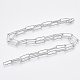 Fabricación de collar de cadena de clip de papel ovalado redondo de latón MAK-S072-05B-P-2