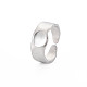 304 anello per polsino aperto tondo piatto in acciaio inossidabile per donna RJEW-S405-188P-3