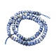 Natürliche blaue Fleck Jaspis Perlen Stränge G-F715-090-2