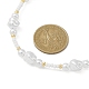 Эластичный браслет из АБС-пластика с имитацией жемчуга и ожерелье из бисера SJEW-JS01278-4