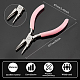 BENECREAT 5 Inch Wire Looping Pliers 3 Step Round Nose and Concave Pliers for Jewelry Making TOOL-BC0001-17-3