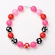 Chunky Round Bubblegum Acrylic Beads Jewelry Sets: Bracelets & Necklaces SJEW-JS00778-04-2